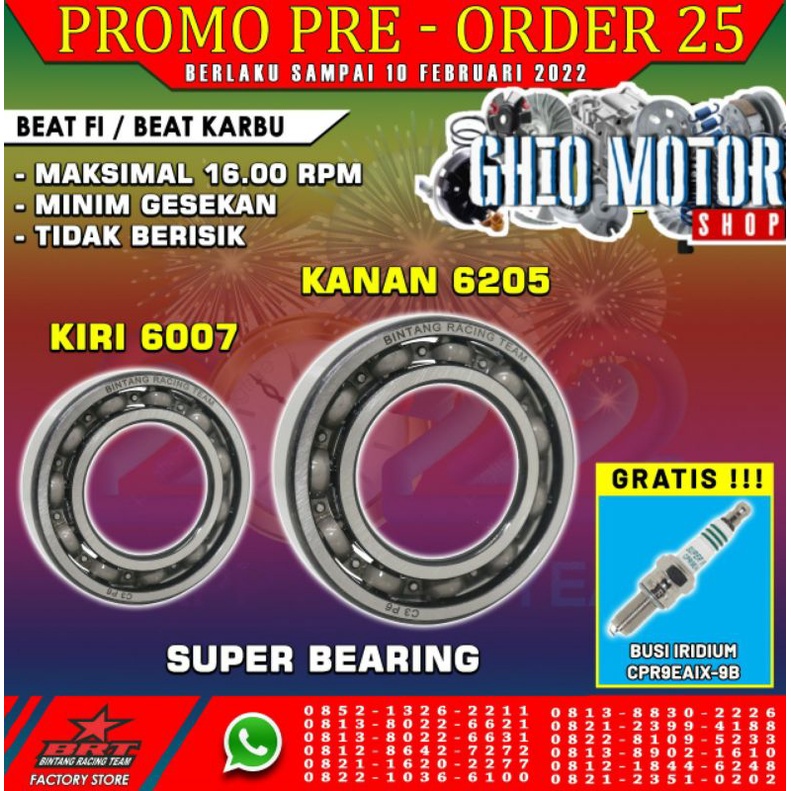 Bearing Kruk AS Bandul BRT NMAX VARIO 125 KLX 150 Beat fi laher stang seher bearing stang bandul brt