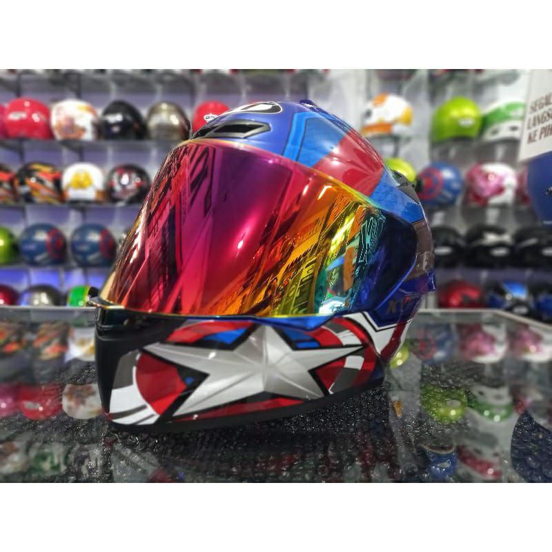 KACA HELM KYT TT COURSE IRIDIUM PURPLE | FLAT VISOR TT COURSE