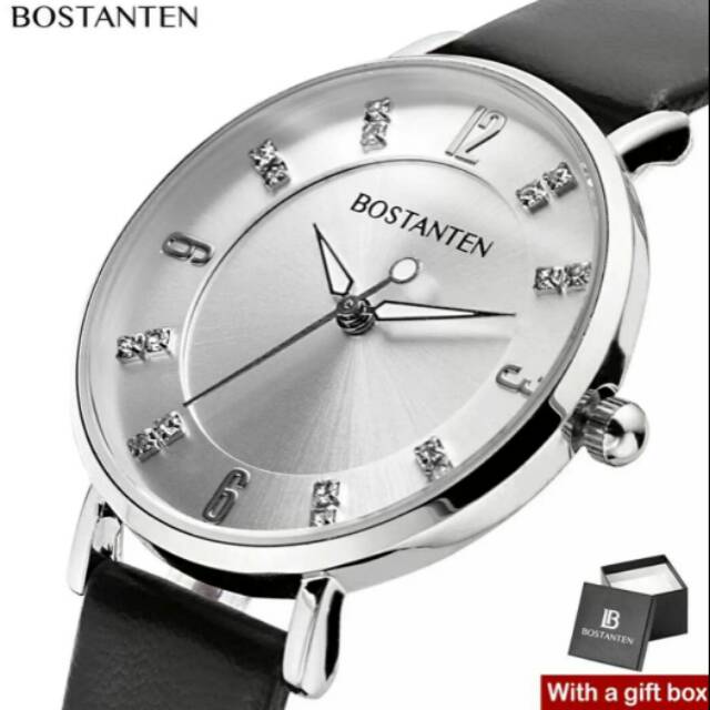 Bostanten Jam tangan fashion wanita/jam tangan kulit/jam tangan kasual Original FREE Box