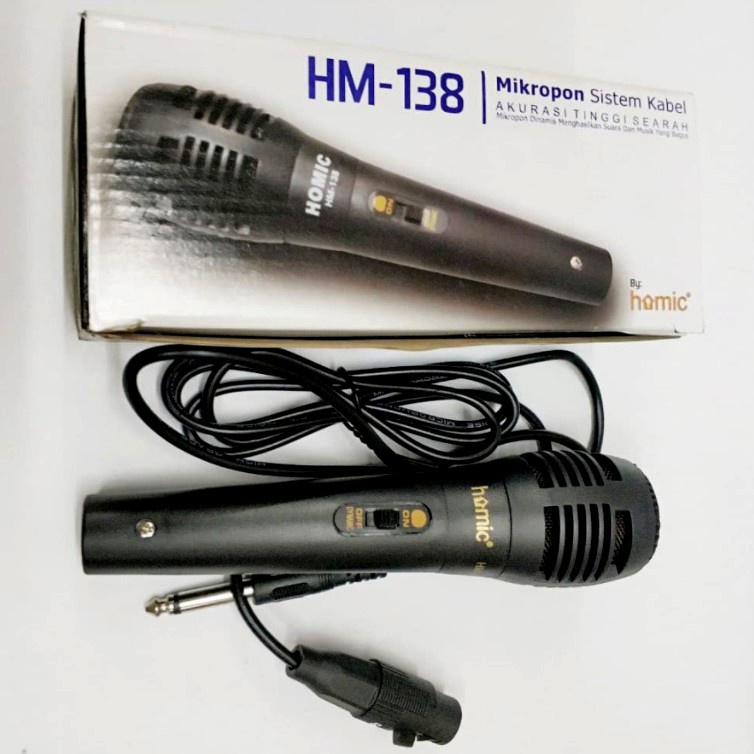 COD MIC//MICROFON//MICROPHONE HOMIC HM-138 SISTEM KABEL//MIC KARAOKE//MIC SALON AKTIF//MIC MURAH//MICROPHONE VOKAL