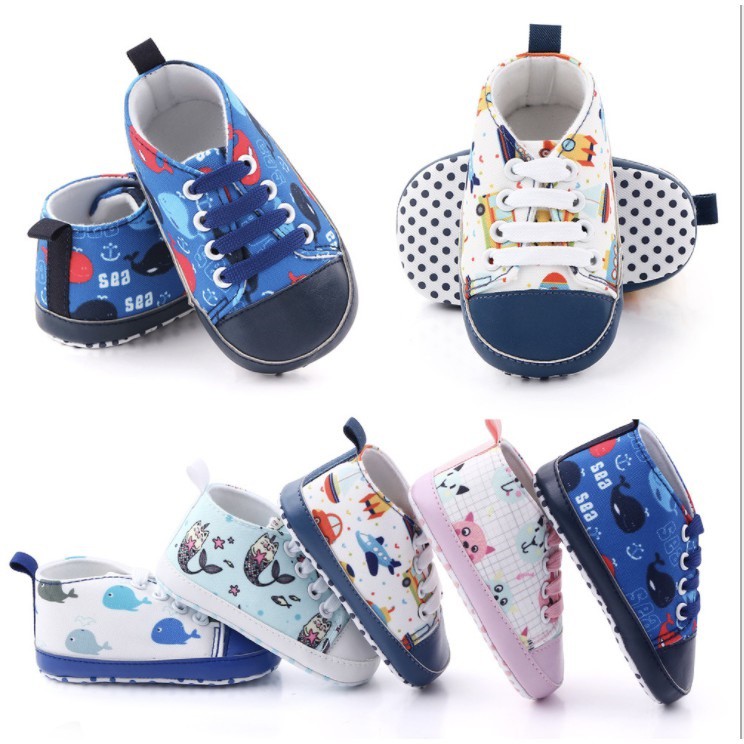 HappyOliver 2426 SEAWORLD Sepatu Anak Laki Sepatu Bayi Prewalker Shoes 0-18 bulan Import