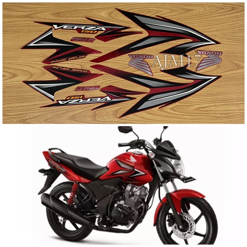 STIKER STRIPING MOTOR VERZA 204 MERAH