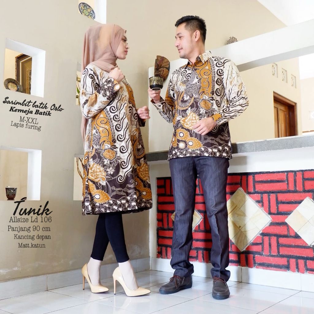 BATIK COUPLE SARIMBIT TUNIK PRIA WANITA KEKINIAN