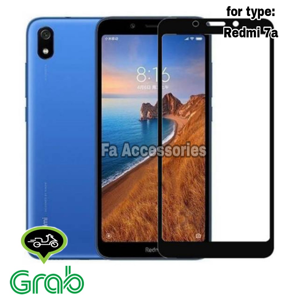 TEMPERED GLASS 5d full lem XIAOMI REDMI 7A HITAM