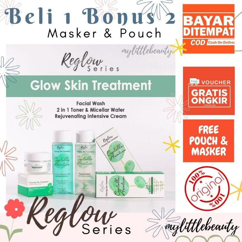 Reglow BY Amura Skin Series GLOW SKIN TREATMENT ( FREE POUCH DAN MASKER PEMBELIAN 1PAKET)-1