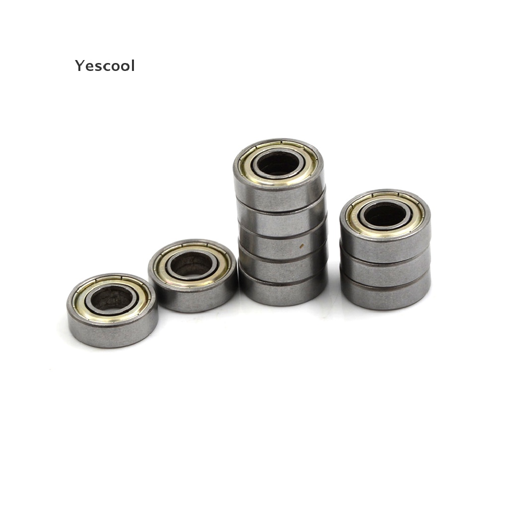 Yescool 10pcs 698Z Bola Bearing Deep Groove Radial Ukuran 8mm x 19mm x 6mm