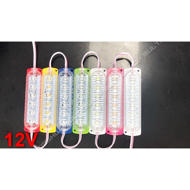 100Pcs Modul 2835 6 Mata LED 10425 12V - Pink Icy Blue