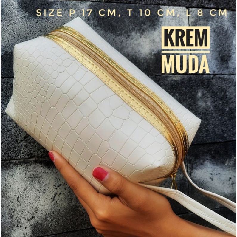 POUCH  KOSMETIK KEREN DOFF CROCO DOFF LONTONG