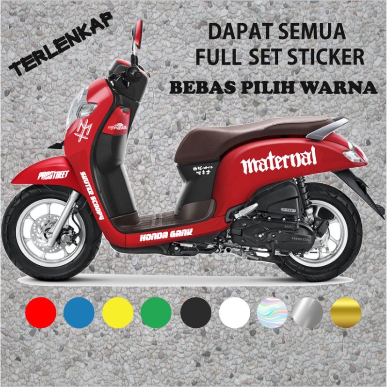 SATU SET sticker striping MATERNAL/all scoopy