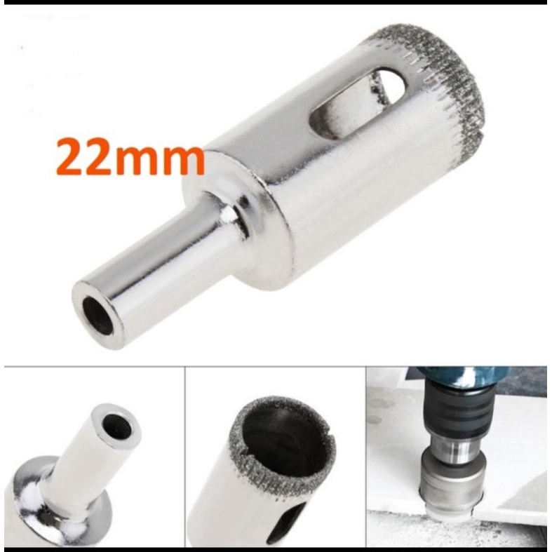 MATA BOR KACA KERAMIK GRANIT 22 MM MATABOR DIAMOND HOLE SAW DRILL TAIWAN