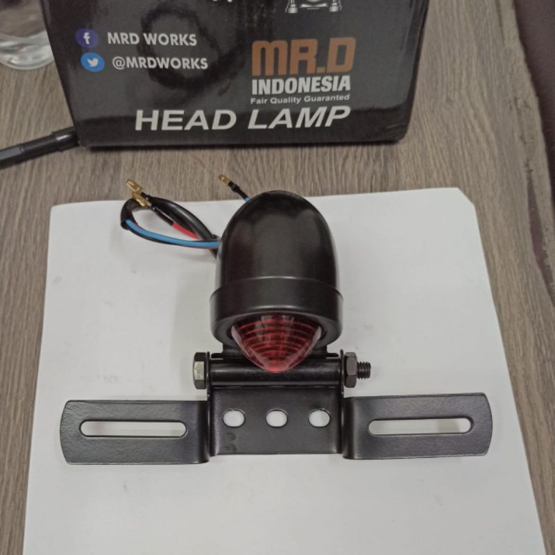 Lampu Stop Tabung Bulat Acipi Japstyle custom w175 klasik Saurus