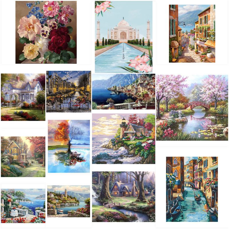 Canvas Paint By Number Kit Digital Oil Painting DIY Paint By Number