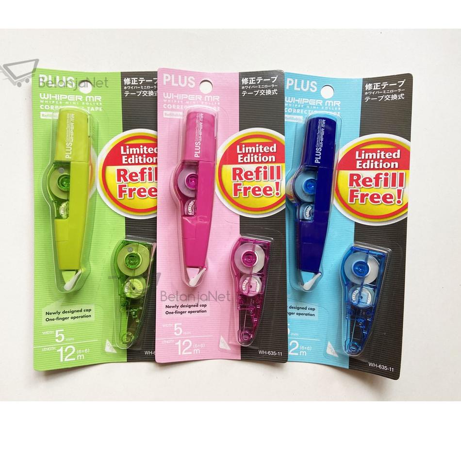 Murah Minggu Ini Correction Tape | Pita Koreksi | Tipex Plus Whiper MR 6 Meter FREE Refill