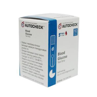 Autocheck Strip Gula Darah Refil Tes Gula Darah Glucose Auto Check Original Isi 25 Pcs