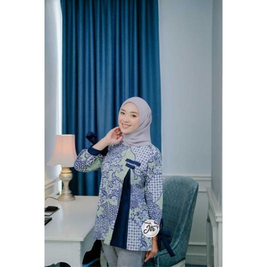 BLOUSE BATIK WANITA BATIK KANTOR SHAKIRA BLOUSE QUEEN