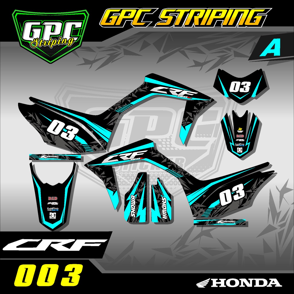 Sticker Striping Sticker CRF 150L 003-Variasi List Motor CRF Desain Minimalis GPC