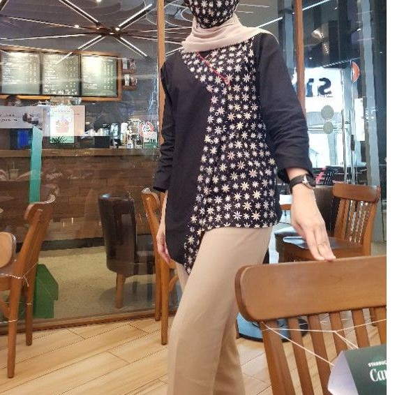 BATIK WANITA / BATIK WANITA MODERN / BLOUSE BATIK MODERN /  ATASAN BATIK WANITA
