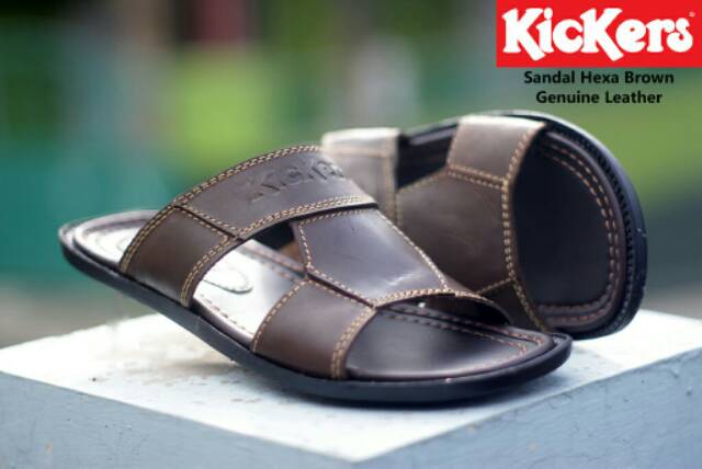 SANDAL KICKERS SLOP KULIT TERMURAH