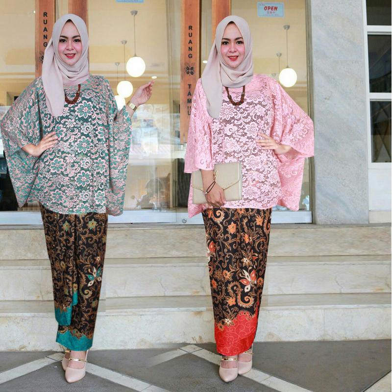 model baju muslim gamis terbaru dan modern tk1 set kebaya nagita brukat