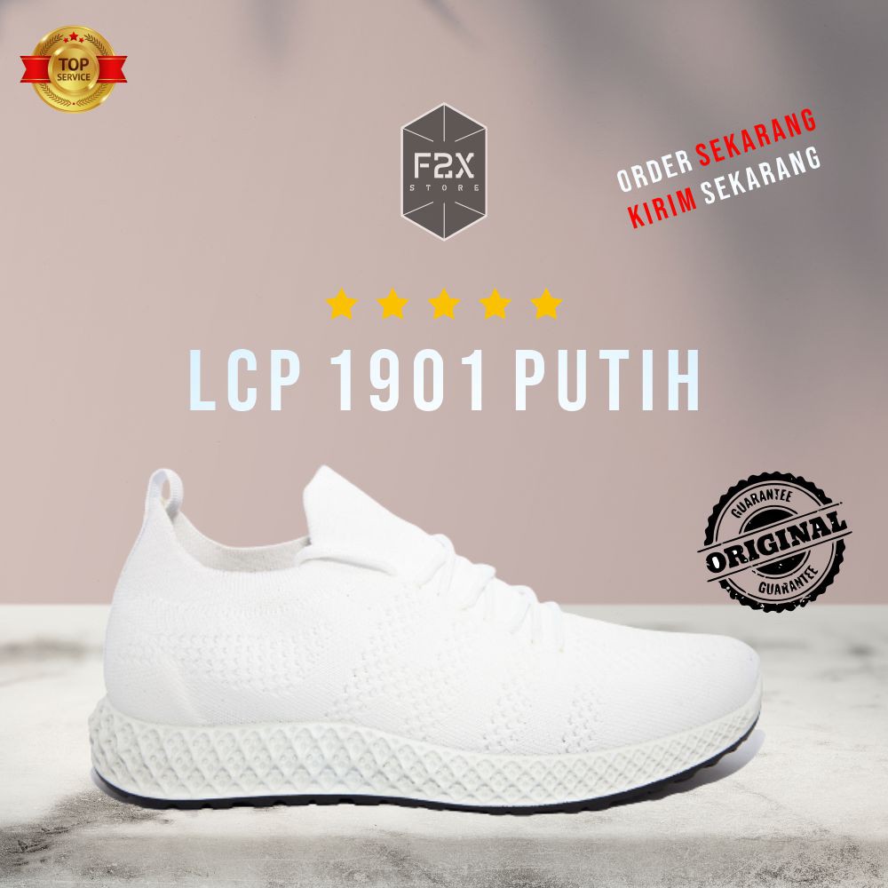SEPATU WANITA SNEAKERS CASUAL HOMYPED ORIGINAL LCP 1901 PUTIH