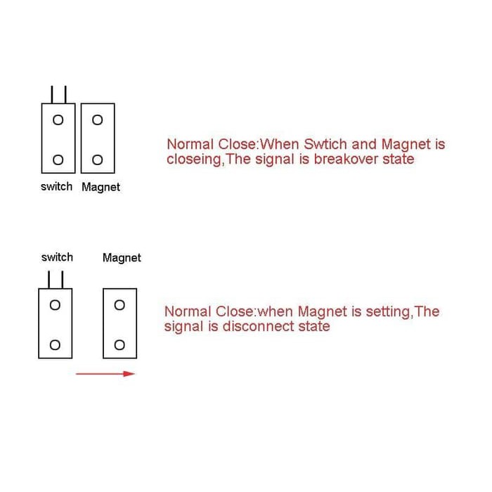 Sensor Pintu Jendela Magnet MC38 MC-38 Magnetic Door Switch arduino