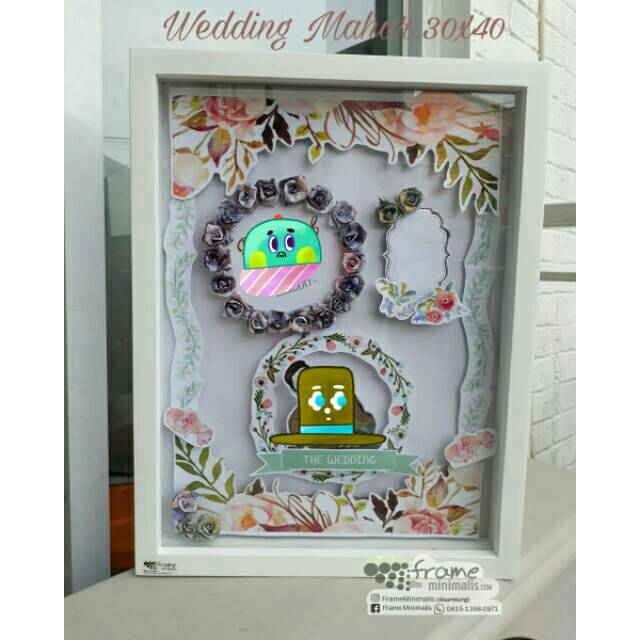 Frame foto 3D Rongga 12R/30x40/A3 Pop UP kayu Frame ...