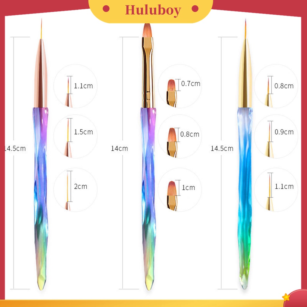 Huluboy Huluboy♡ Pen Liner Flexible Multifungsi Bahan Plastik Untuk Salon Nail Art