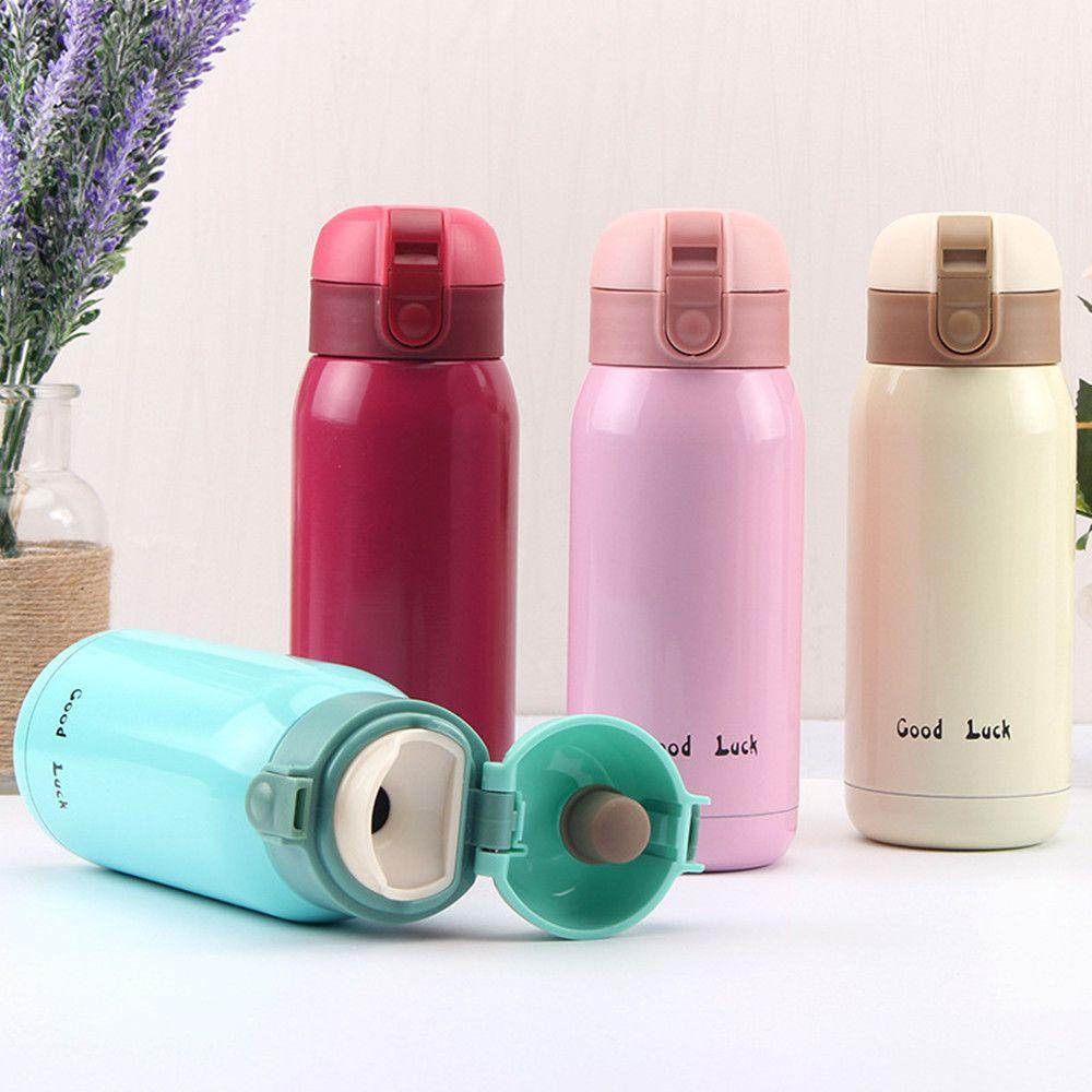 Solighter 360ml Cangkir Mini Portable Stainless Steel Mug Kopi Anti Bocor