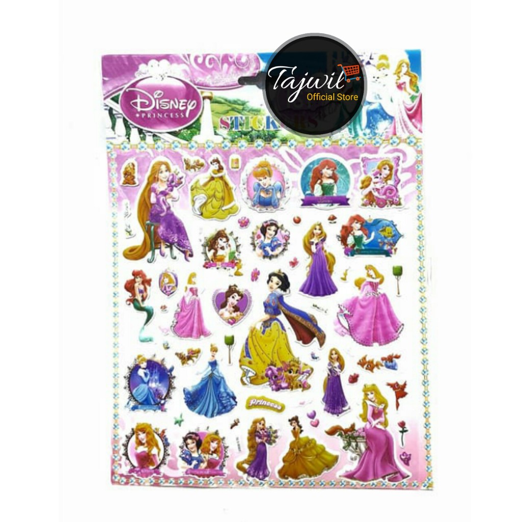 

Stiker timbul princess mainan anak