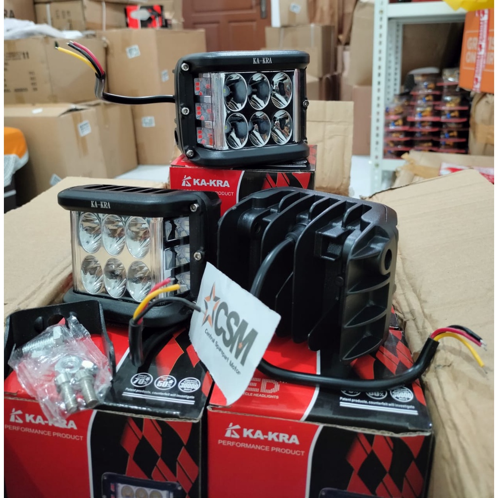 Lampu Tembak Sorot 6 Mata CWL Led Cree Kotak Besi Universal