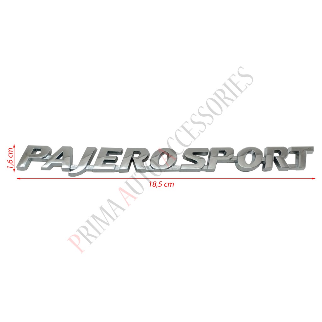 Emblem Bagasi Mobil Tulisan PAJERO SPORT Bagasi Belakang Chrome 18,5 cm