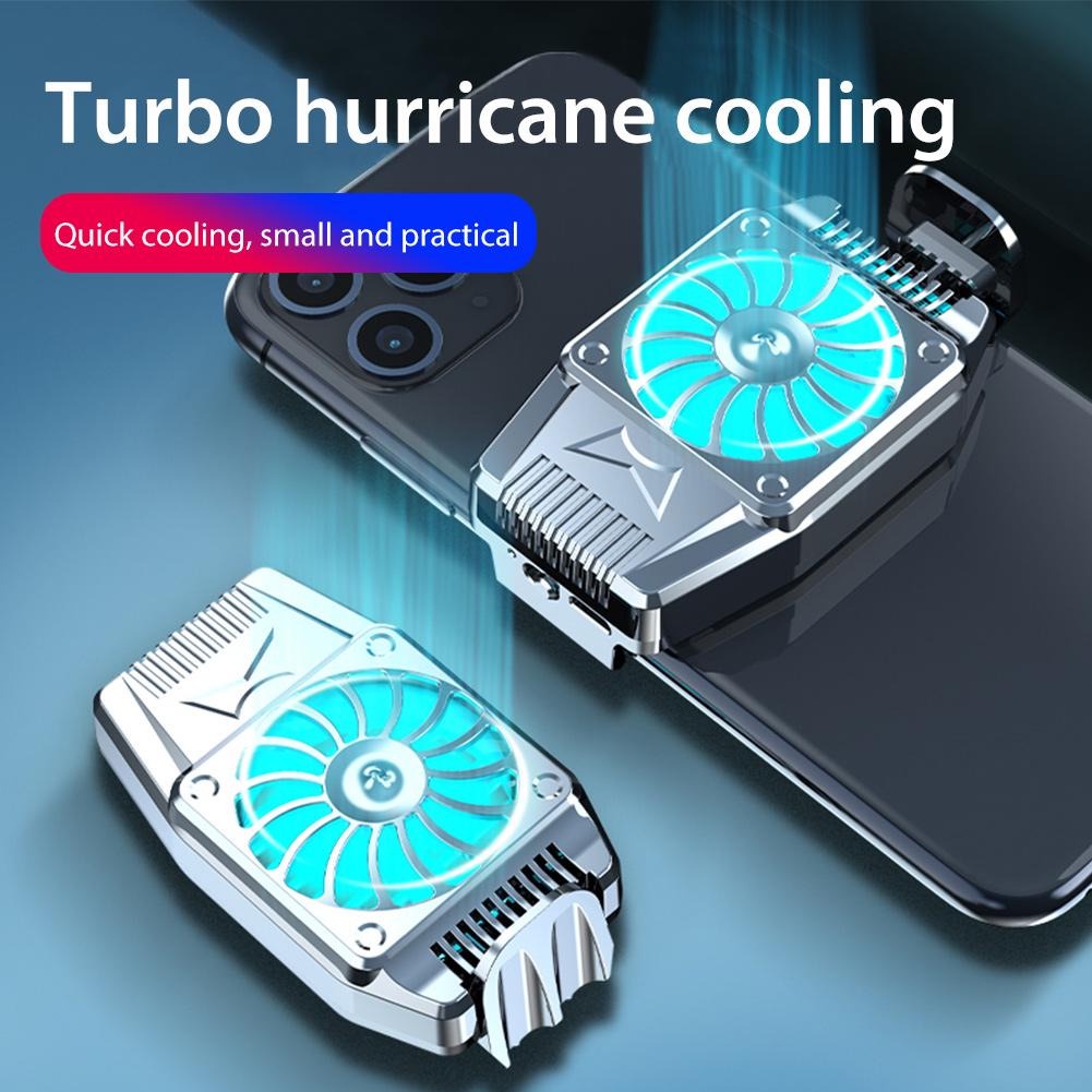 Smartphone Cooling Fan Kipas Pendingin Radiator Heat Sink - H-15 - Silver