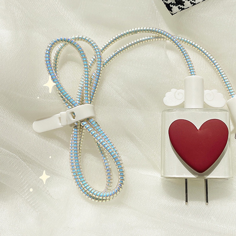 1pc Pelindung Kepala Kabel Data / Charger Anti Lipat Untuk Apple Iphone 12 13 20w