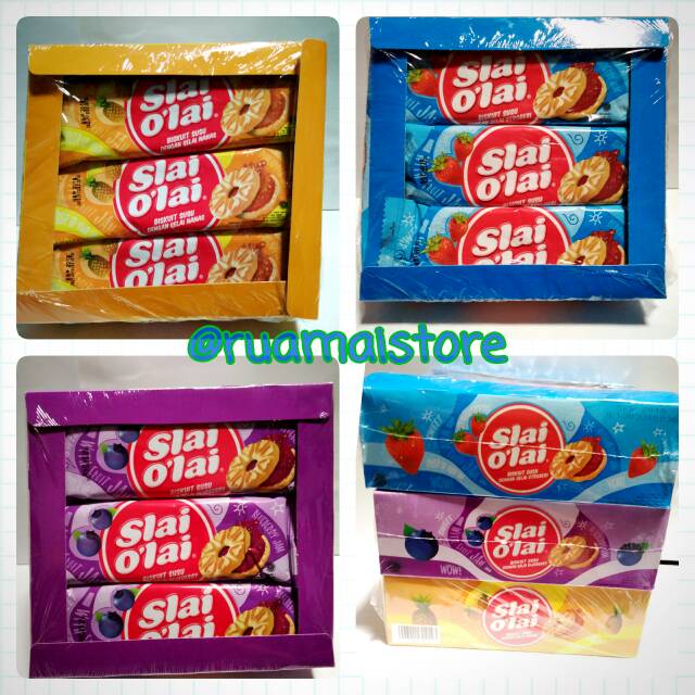 Slai Olai Nanas Blueberry Strawberry 12 Pcs X 24 Gram Shopee