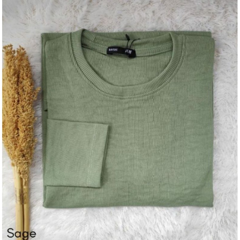 (HARGA GROSIRAN)KAOS WAFER / kaos lengan panjang /KAOS lengan panjang/Kaos rib PRIA & WANITA