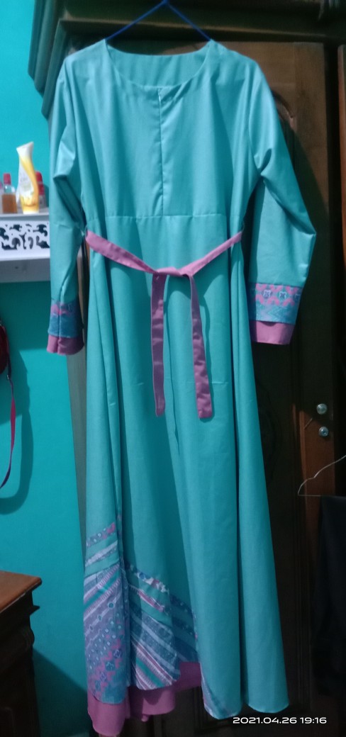 Baju Wanita Gamis Terbaru / Gamis Toyobo Mix Batik Xl - Jumbo