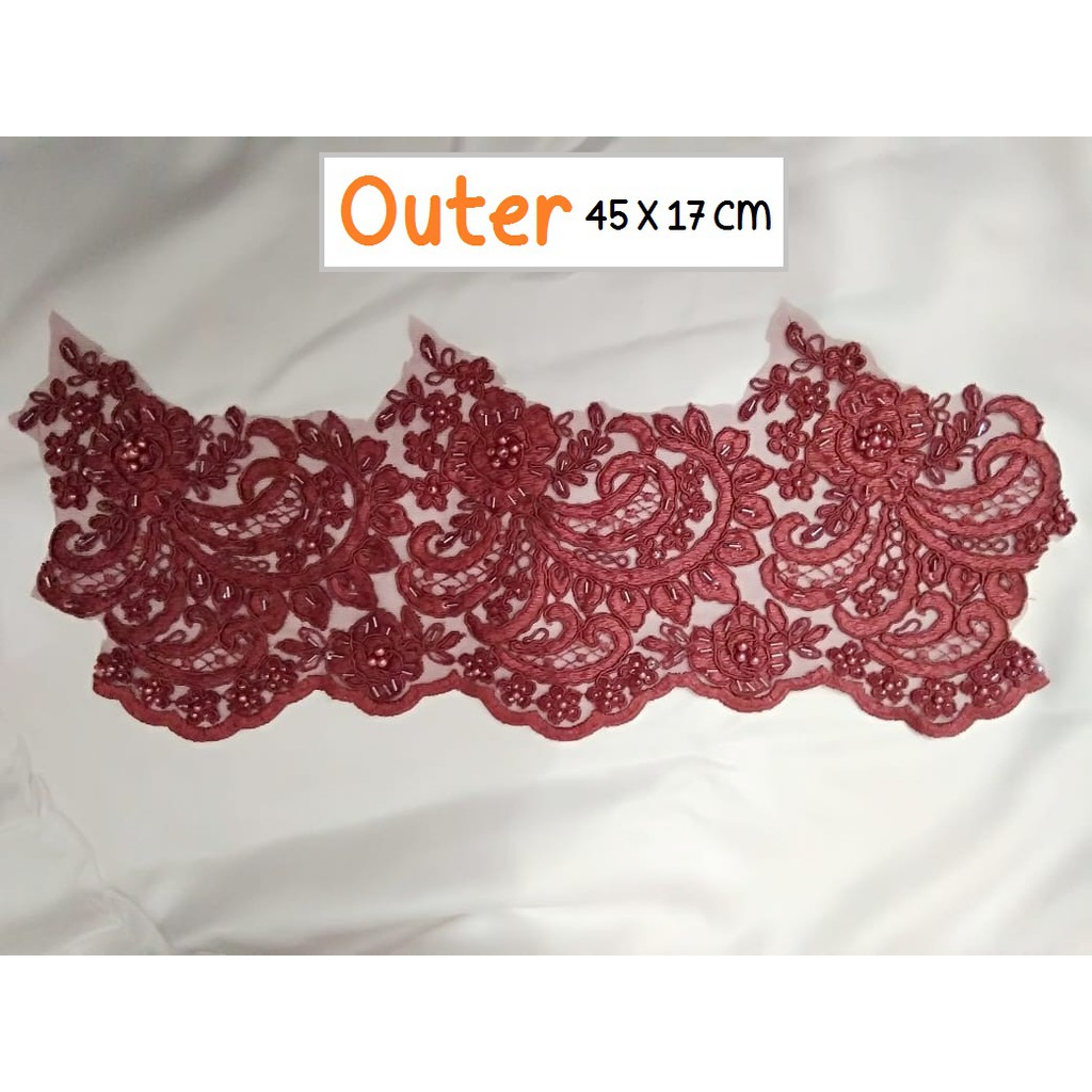 Outer headpiece hijab pengantin payet