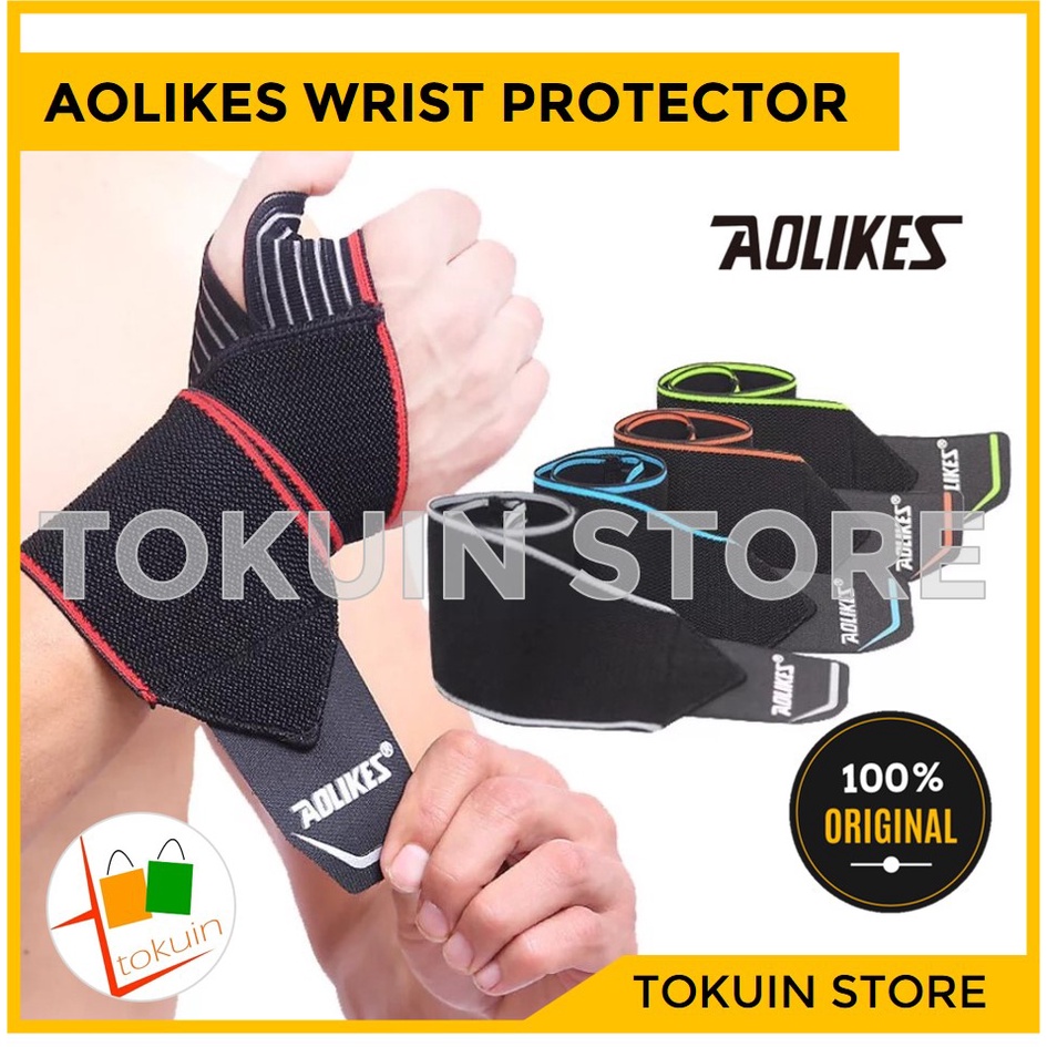 Aolikes Wrist Support Band Wrap Strap Gym Deker Pergelangan Tangan 1540