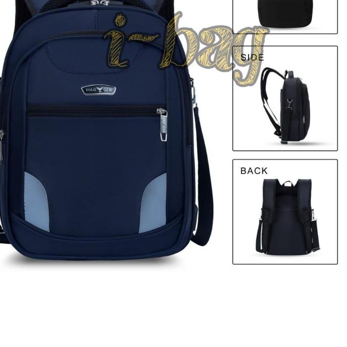 ☋ POLO GEM - Tas Ransel Kerja Pria Ransel POLO Original Import 14 inch FREE USB / SELEMPANG RANSEL ☚