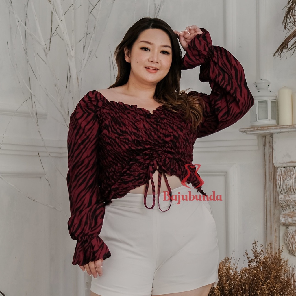 BLOUSE JUMBO BIG SIZE LENGAN PANJANG MOLLA-3