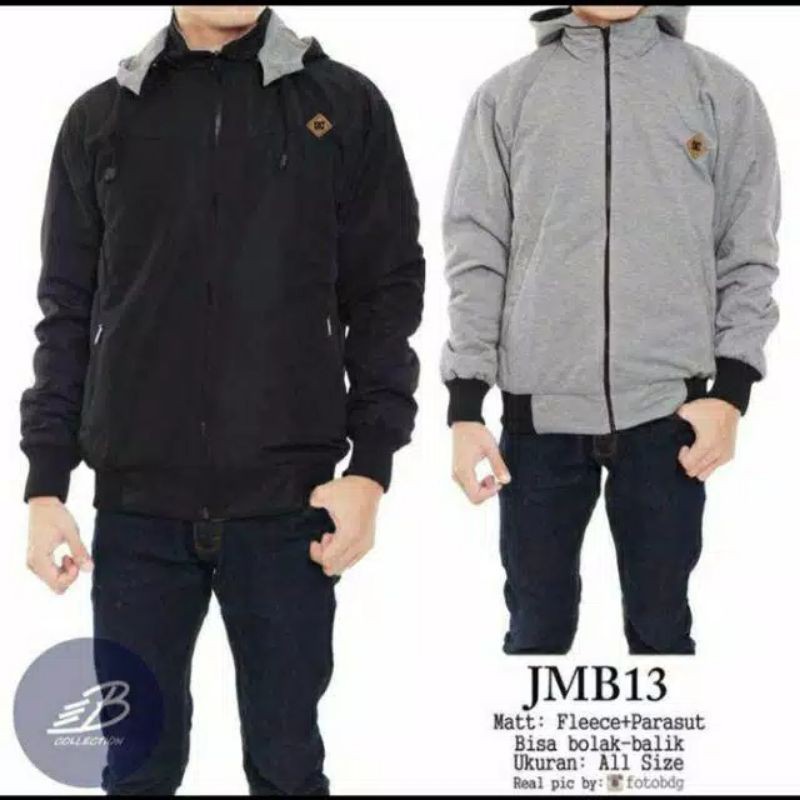 JAKET BOLAK BALIK PRIA JAKET BB HITAM NAVY MAROON