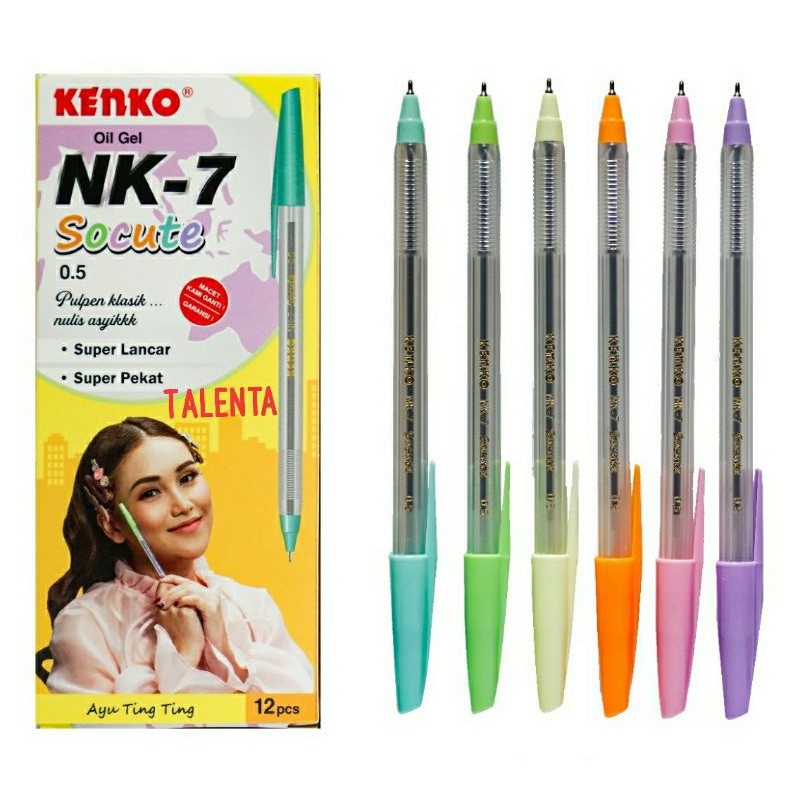 Pulpen Kenko NK-7 Oil Gel 0.5mm (1 Lusin)