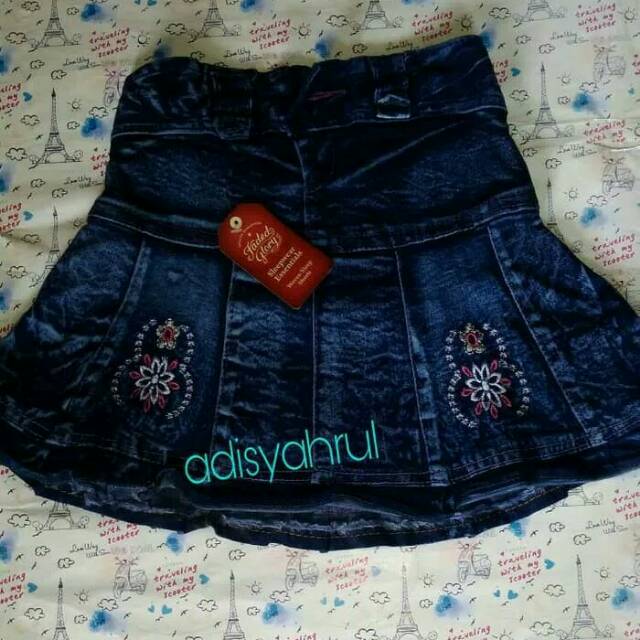 Rok jeans pendek anak