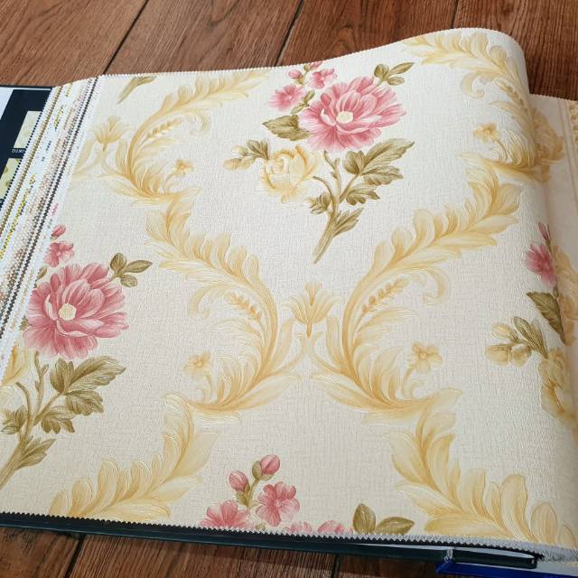 Wallpaper dinding vynil wallpaper bunga premium wallpaper tebal wallpaper dinding rumah soft
