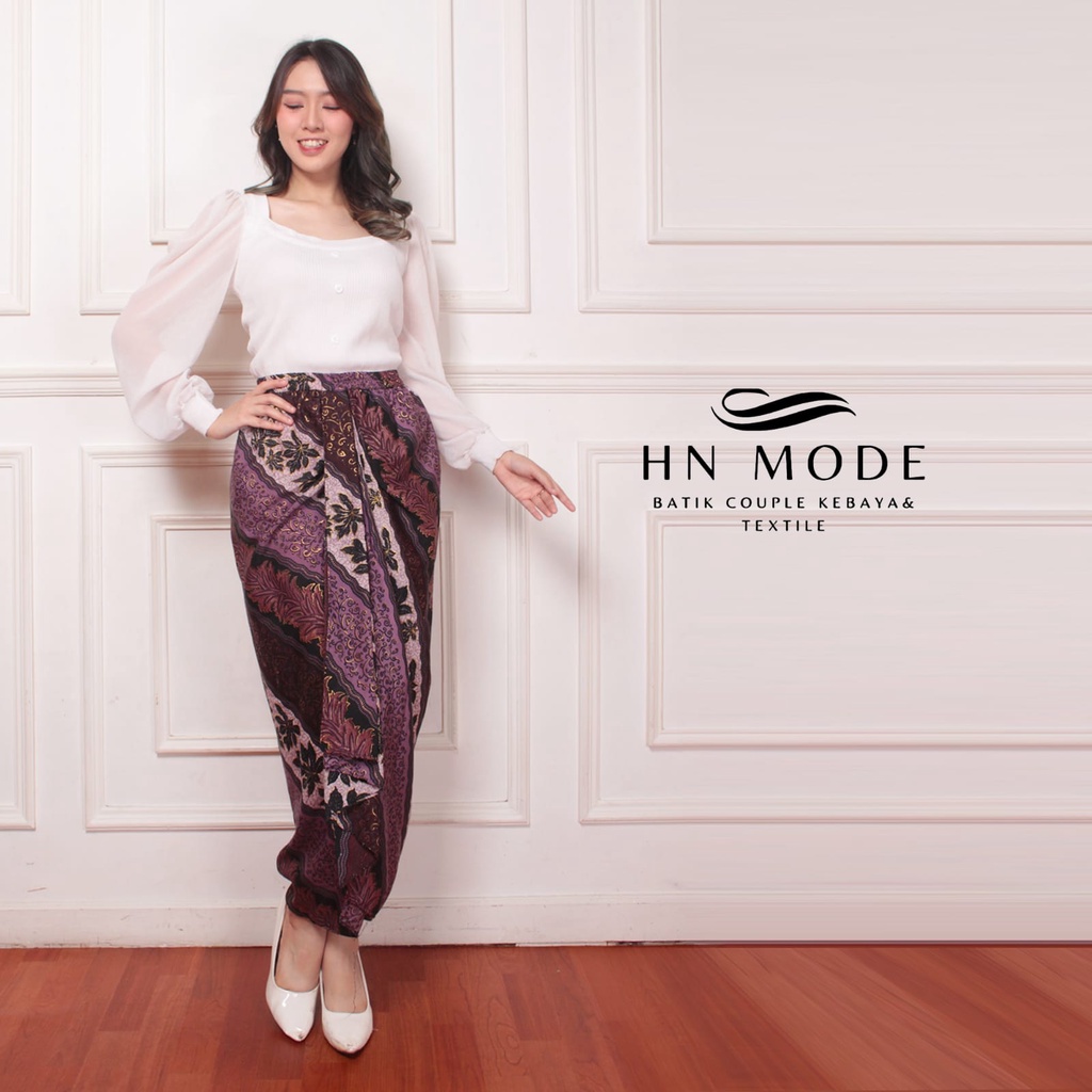 HN MODE - Rok rempel batik floral / rok batik modern / rok span / rok batik kondangan