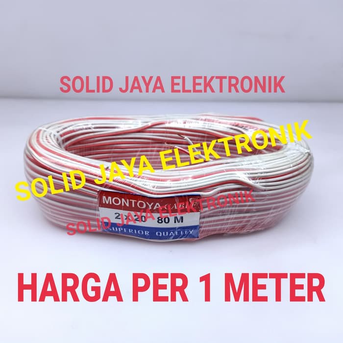 KABEL SPEAKER RAKIT ELEKTRONIK 2X20 MM PERDANA SERABUT ISI 2 KABEL SERBAGUNA RAKIT TEMBAGA ASLI