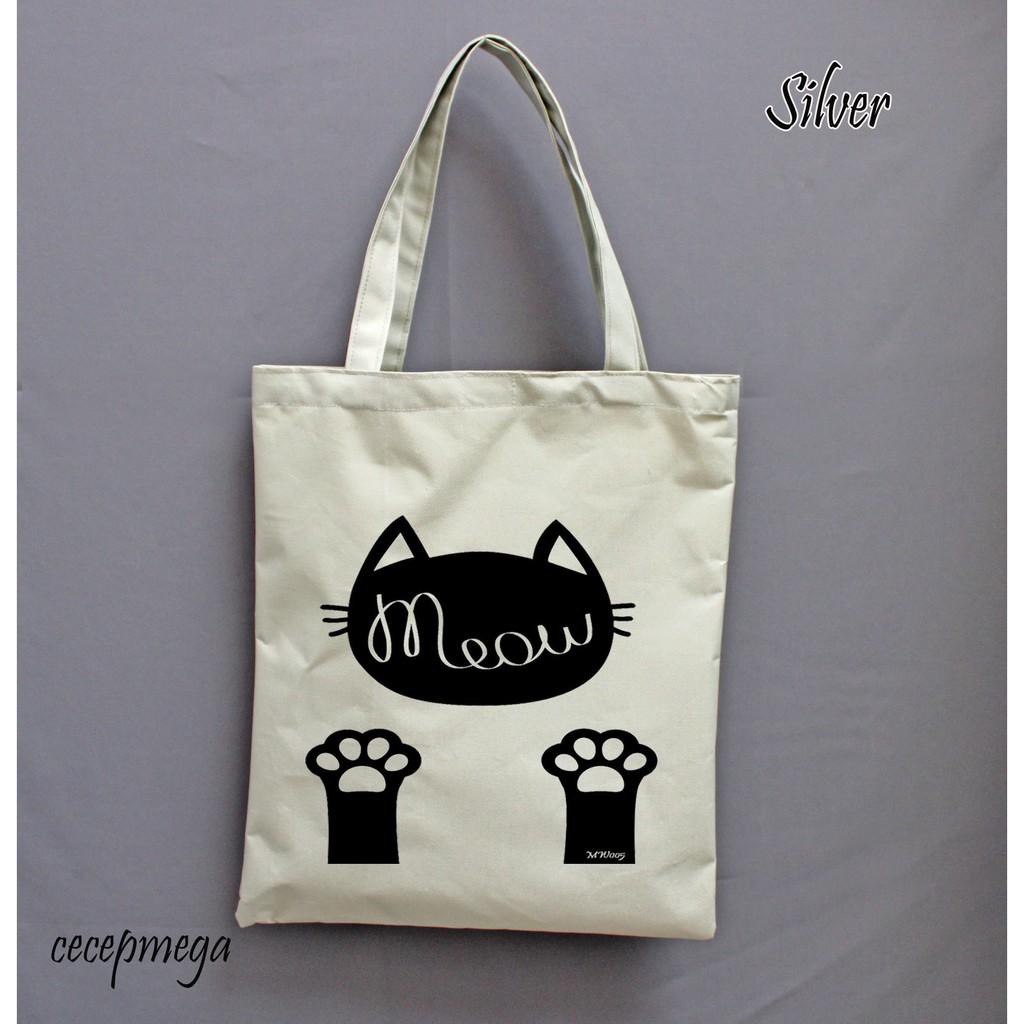 Unik Totebag desain meow MW005 Berkualitas