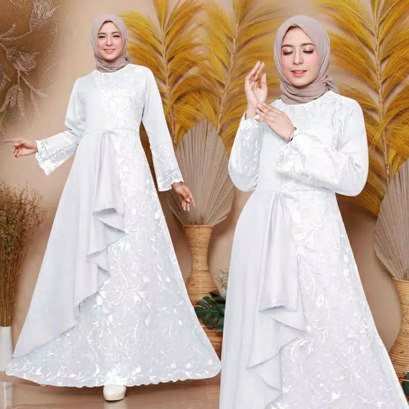 GAMIS BRUKAT LIANA SUPER JUMBO BRUKAT by RAYHANUN Size S - SUPER JUMBO LD 150 160 170 180