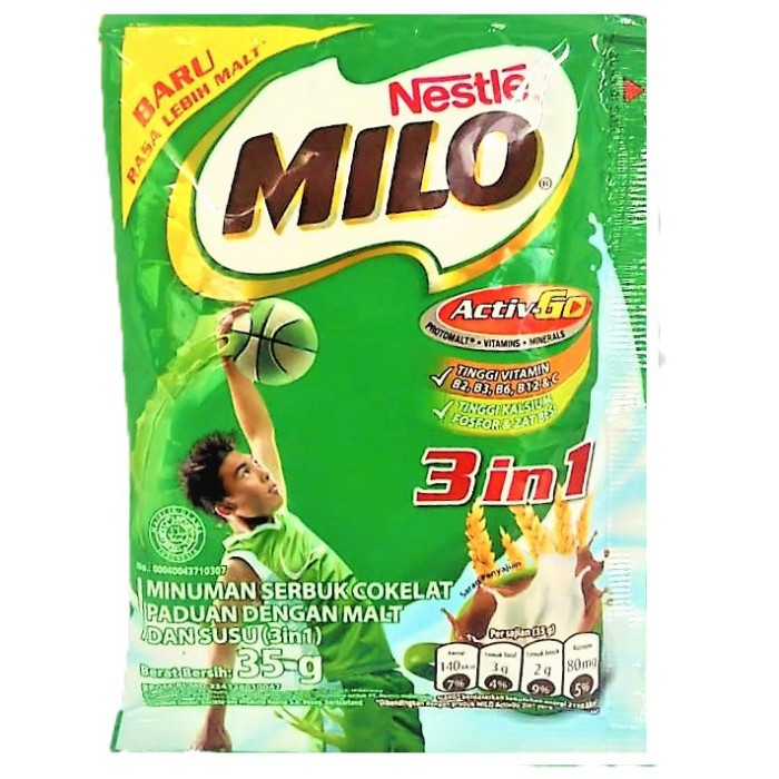 

MILO 3in1 ACTIV-GO SICh ( ISI 10 SACHET) | HARGA SATUAN