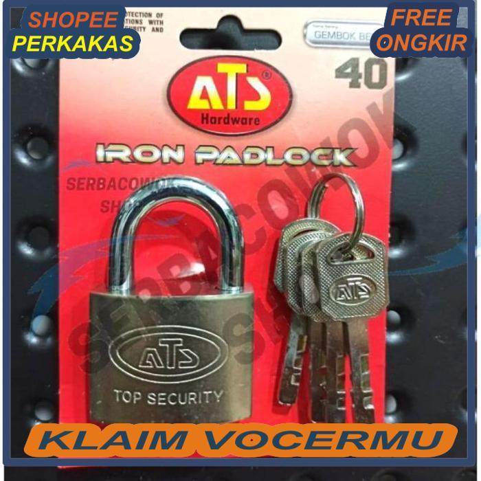 Jual ATS GEMBOK PUTIH 40 MM LEHER PENDEK CHROME GEMBOK PELOR ATS ...